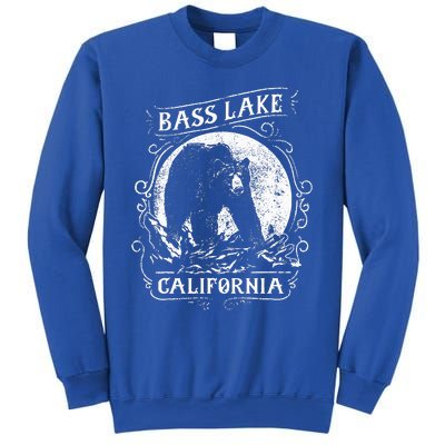 Vintage Bass Lake Retro Bear Vacation California Sweatshirt