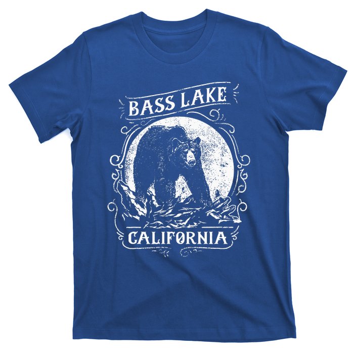 Vintage Bass Lake Retro Bear Vacation California T-Shirt