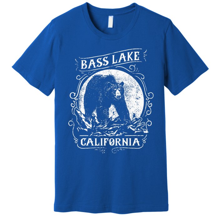 Vintage Bass Lake Retro Bear Vacation California Premium T-Shirt