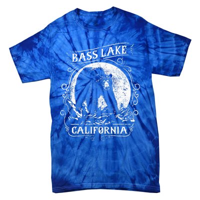 Vintage Bass Lake Retro Bear Vacation California Tie-Dye T-Shirt