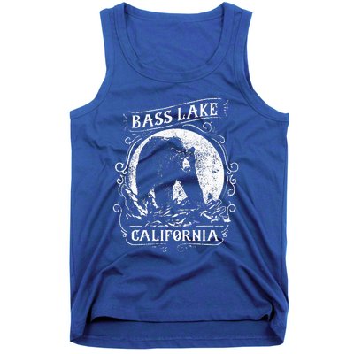 Vintage Bass Lake Retro Bear Vacation California Tank Top