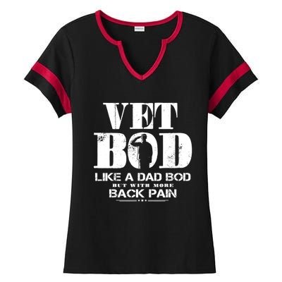 Vet Bod Like A Dad Bod But With More Back Pain Ladies Halftime Notch Neck Tee