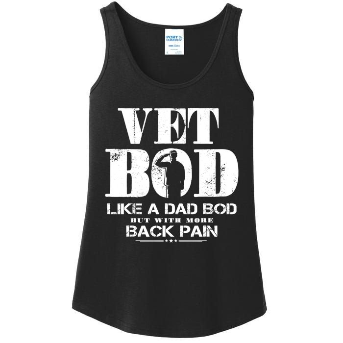 Vet Bod Like A Dad Bod But With More Back Pain Ladies Essential Tank