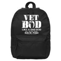 Vet Bod Like A Dad Bod But With More Back Pain 16 in Basic Backpack