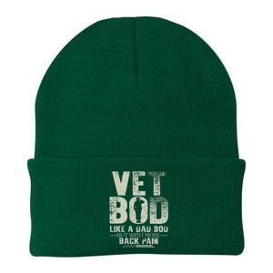 Vet Bod Like Dad Bod But With More Back Pain Fathers Day Knit Cap Winter Beanie