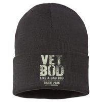 Vet Bod Like Dad Bod But With More Back Pain Fathers Day Sustainable Knit Beanie