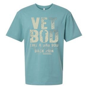 Vet Bod Like Dad Bod But With More Back Pain Fathers Day Sueded Cloud Jersey T-Shirt