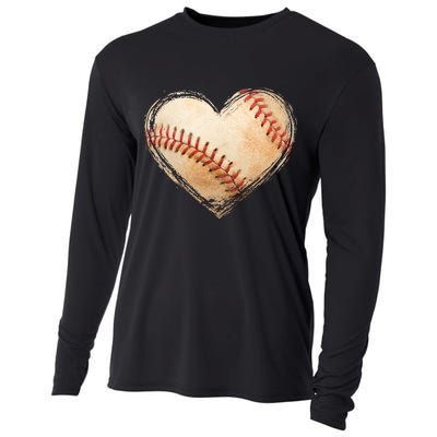 Vintage Baseball Lover Cooling Performance Long Sleeve Crew