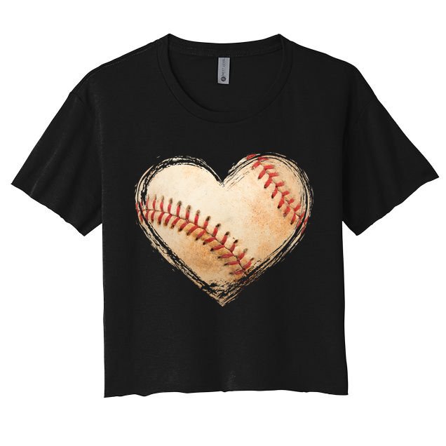 Vintage Baseball Lover Crop Top