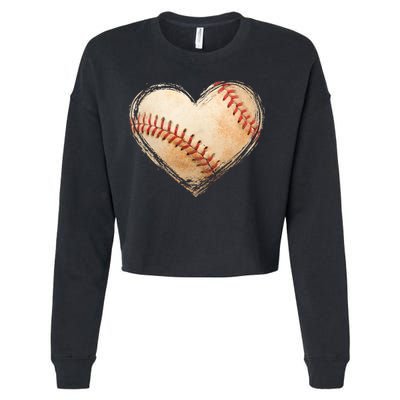 Vintage Baseball Lover Cropped Pullover Crew