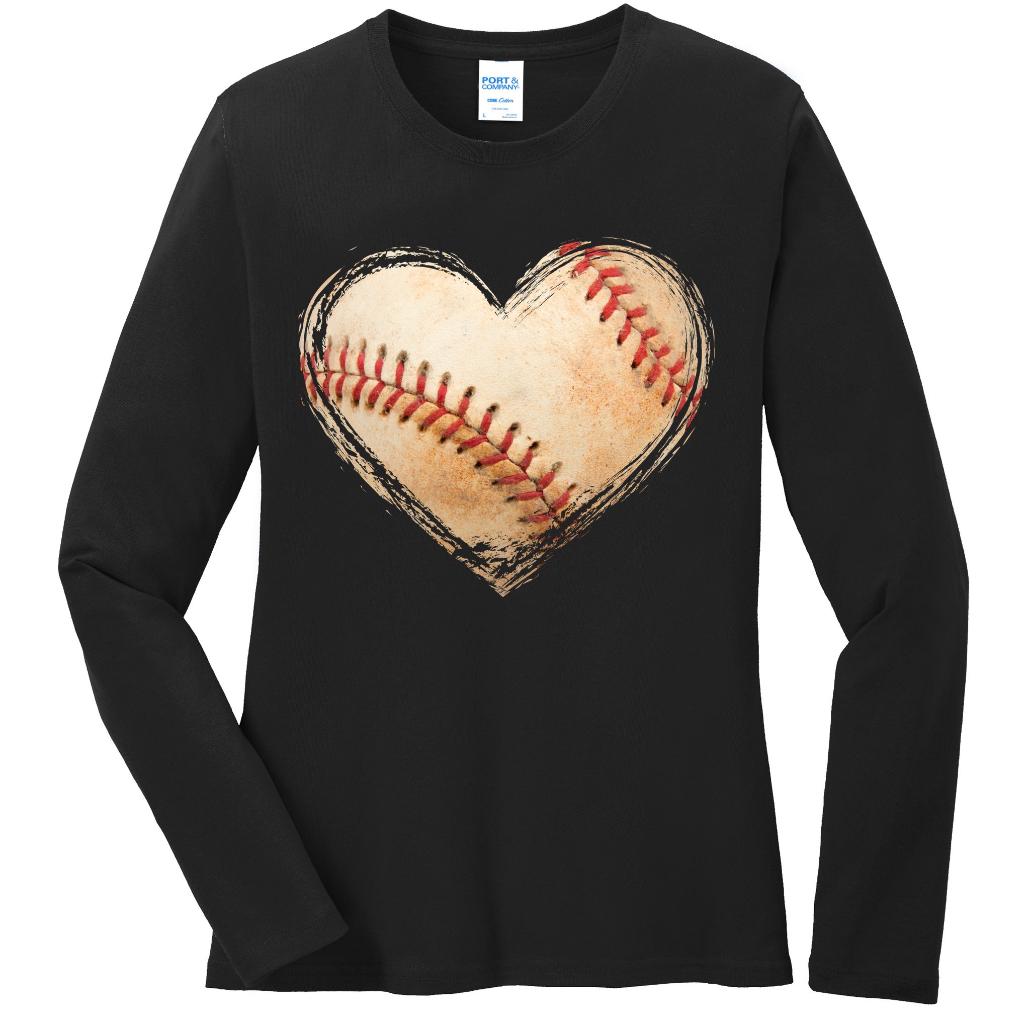 Vintage Baseball Lover Ladies Long Sleeve Shirt