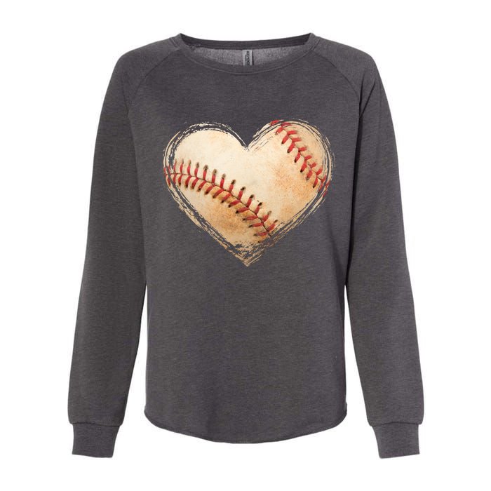 Vintage Baseball Lover Womens California Wash Sweatshirt