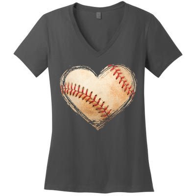 Vintage Baseball Lover Women's V-Neck T-Shirt