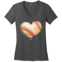 Vintage Baseball Lover Women's V-Neck T-Shirt