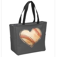 Vintage Baseball Lover Zip Tote Bag