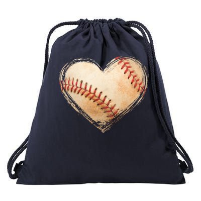 Vintage Baseball Lover Drawstring Bag