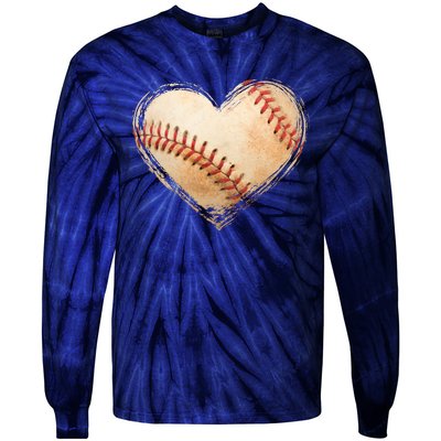 Vintage Baseball Lover Tie-Dye Long Sleeve Shirt