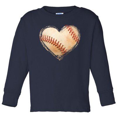 Vintage Baseball Lover Toddler Long Sleeve Shirt