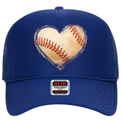 Vintage Baseball Lover High Crown Mesh Back Trucker Hat