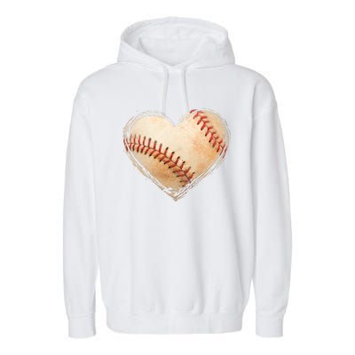 Vintage Baseball Lover Garment-Dyed Fleece Hoodie