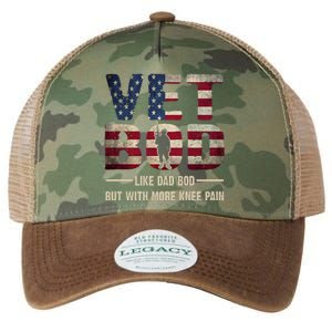 Vet Bod Like A Dad Bod But With More Knee Pain Veteran Legacy Tie Dye Trucker Hat