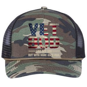 Vet Bod Like A Dad Bod But With More Knee Pain Veteran Retro Rope Trucker Hat Cap