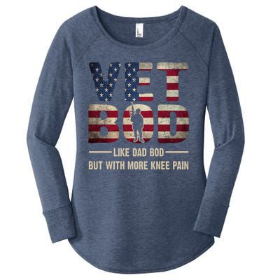 Vet Bod Like A Dad Bod But With More Knee Pain Veteran Women's Perfect Tri Tunic Long Sleeve Shirt