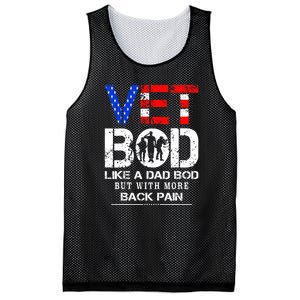 Vet Bod Like Dad Bod But With More Back Pain Veterans Day Mesh Reversible Basketball Jersey Tank