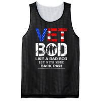 Vet Bod Like Dad Bod But With More Back Pain Veterans Day Mesh Reversible Basketball Jersey Tank