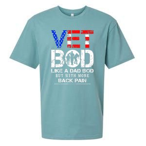 Vet Bod Like Dad Bod But With More Back Pain Veterans Day Sueded Cloud Jersey T-Shirt