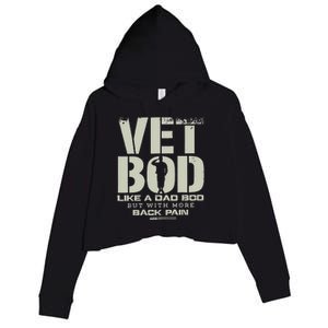 Vet Bod Like Dad Bod But With More Back Pain Crop Fleece Hoodie