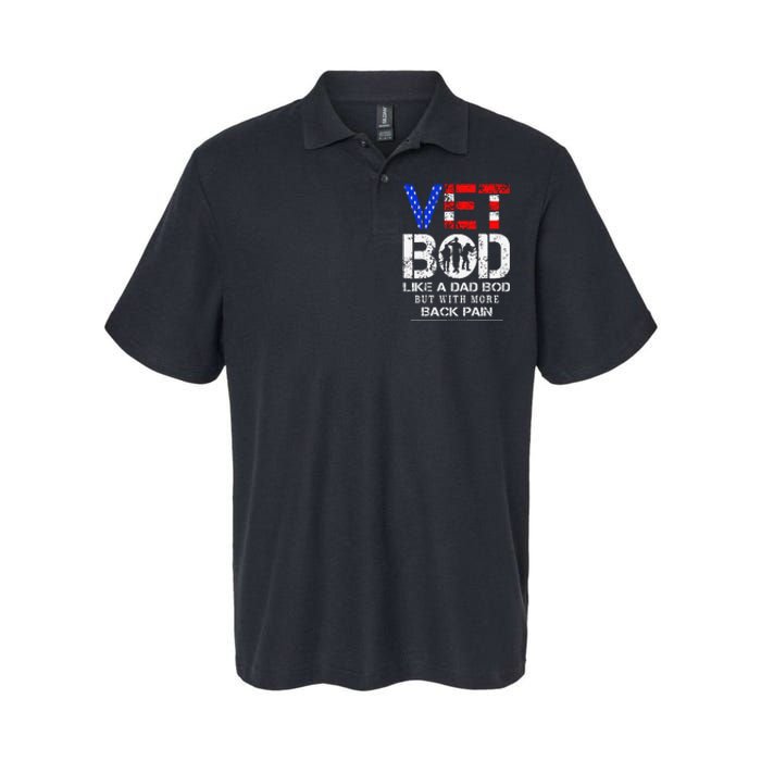 Vet Bod Like Dad Bod But With More Back Pain Veterans Day Softstyle Adult Sport Polo