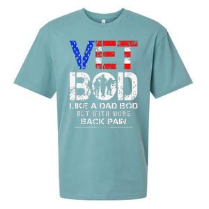 Vet Bod Like Dad Bod But With More Back Pain Veterans Day Sueded Cloud Jersey T-Shirt