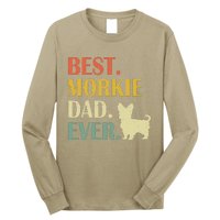 Vintage Best Morkie Dog Dad Ever Fathers Day Gifts Long Sleeve Shirt