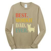 Vintage Best Morkie Dog Dad Ever Fathers Day Gifts Tall Long Sleeve T-Shirt