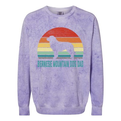 Vintage Bernese Mountain Dog Dad Gift Dog Lover Gift Colorblast Crewneck Sweatshirt