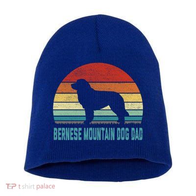 Vintage Bernese Mountain Dog Dad Gift Dog Lover Gift Short Acrylic Beanie