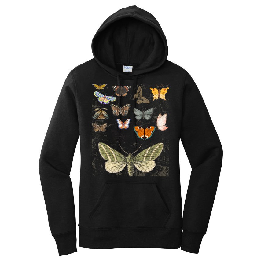 Vintage Butterfly Moth Aesthetic Women's Pullover Hoodie