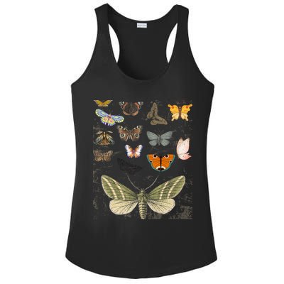 Vintage Butterfly Moth Aesthetic Ladies PosiCharge Competitor Racerback Tank