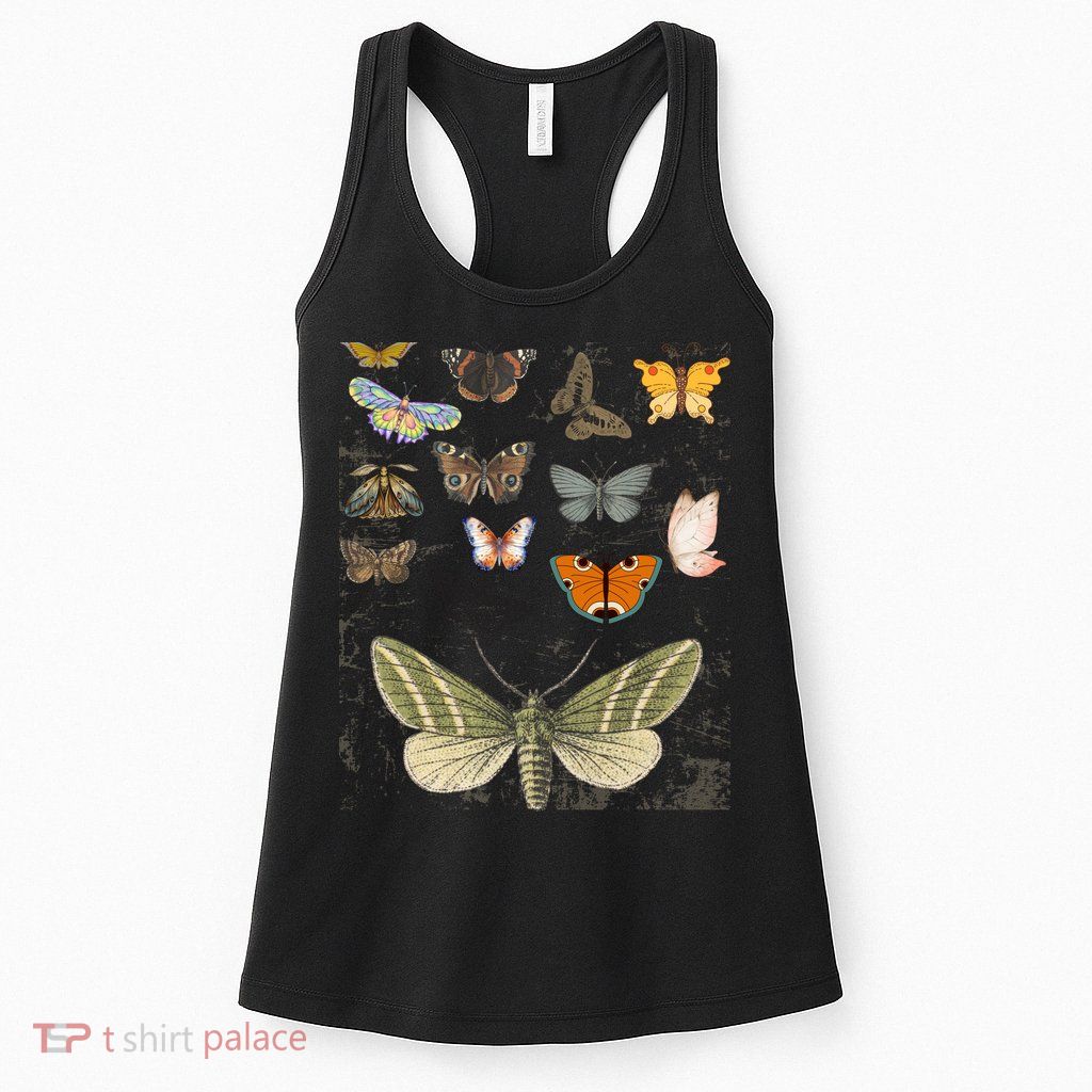 Vintage Butterfly Moth Aesthetic Womens Tank Top