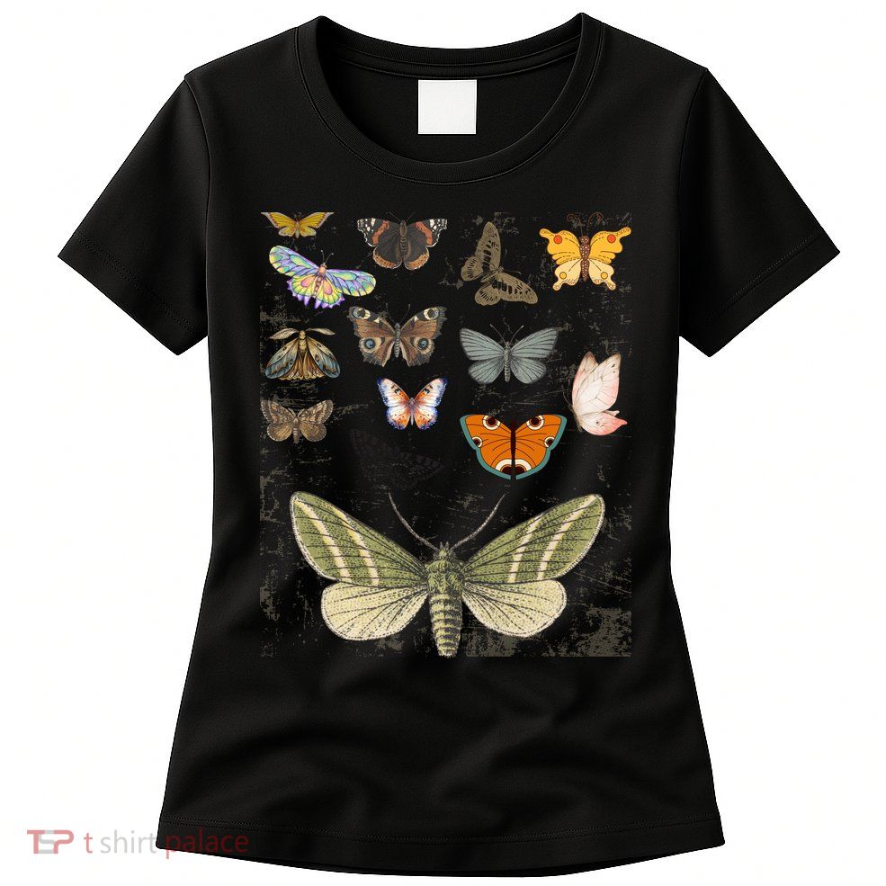 Vintage Butterfly Moth Aesthetic Womens T-Shirt