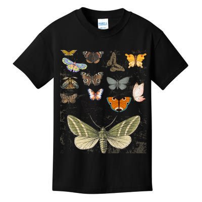 Vintage Butterfly Moth Aesthetic Kids T-Shirt