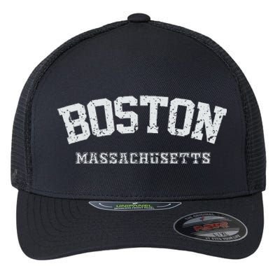 Vintage Boston Massachusetts Est 1630 Souvenir Gift Flexfit Unipanel Trucker Cap