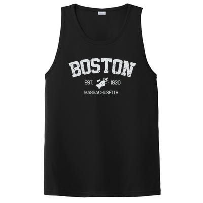 Vintage Boston Massachusetts Est 1630 Souvenir Gift PosiCharge Competitor Tank