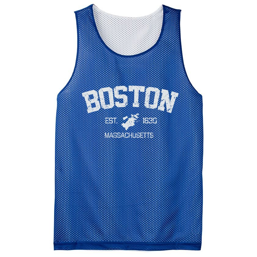 Vintage Boston Massachusetts Est 1630 Souvenir Gift Mesh Reversible Basketball Jersey Tank