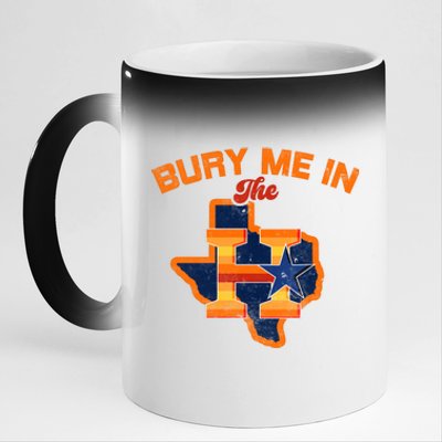 Vintage Bury Me In The H Houston Baseball 11oz Black Color Changing Mug