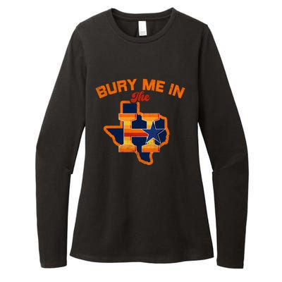 Vintage Bury Me In The H Houston Baseball Womens CVC Long Sleeve Shirt