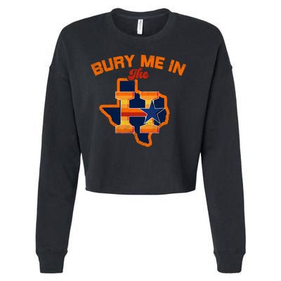 Vintage Bury Me In The H Houston Baseball Cropped Pullover Crew