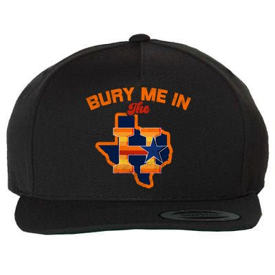 Vintage Bury Me In The H Houston Baseball Wool Snapback Cap