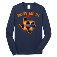 Vintage Bury Me In The H Houston Baseball Long Sleeve Shirt